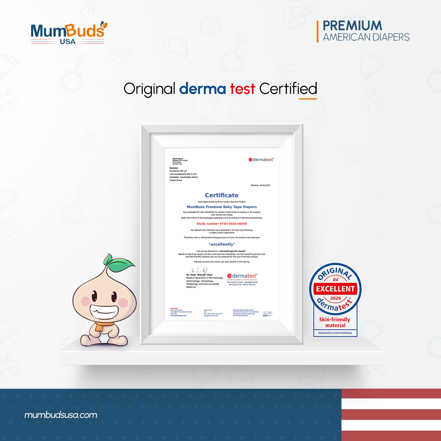 MumBuds USA ZIPLOCK PACK Ultrathin Baby Diapers 1 NewBorn (2–5kg) – 22 pcs Tape Style